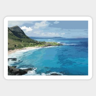 View from Makapuʻu Point Lookout Sticker